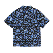 Load image into Gallery viewer, Chemise Magenta x Blue Flowers

