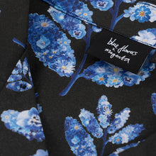 Load image into Gallery viewer, Chemise Magenta x Blue Flowers
