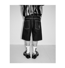 Load image into Gallery viewer, Hélas Dieu Grec Denim Short
