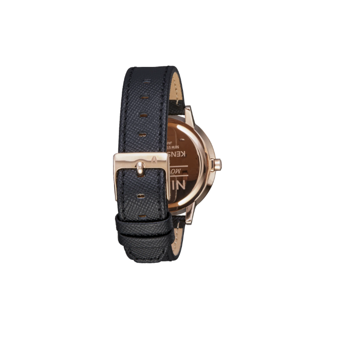 Nixon Kensington Leather Watch Rose/Gold/Black
