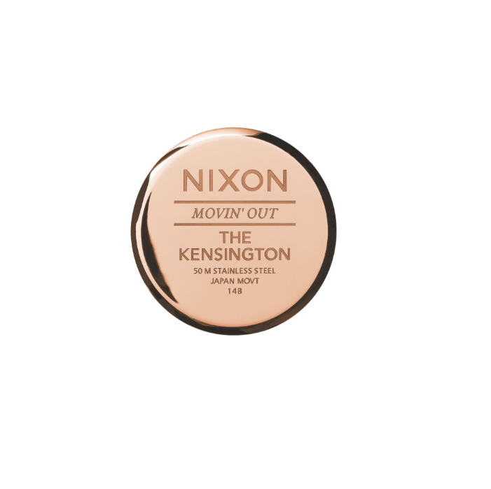 Nixon Kensington Leather Watch Rose/Gold/Black