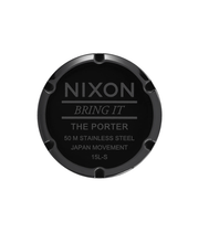 Charger l&#39;image dans la galerie, Montre Nixon Porter leather Black Gold
