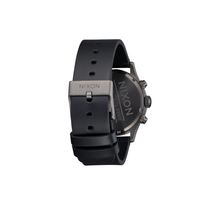 Charger l&#39;image dans la galerie, Montre Nixon Sentry Chrono Leather V1 All Gunmetal Black
