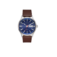 Load image into Gallery viewer, Montres Nixon Sentry Solar Leather Navy Sunray Silver
