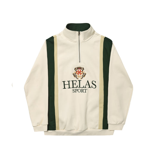 Pull 1/4 de zip Hélas Couronne