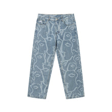 Load image into Gallery viewer, Pantalon Hélas Dieu Grec Denim
