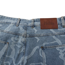 Load image into Gallery viewer, Pantalon Hélas Dieu Grec Denim
