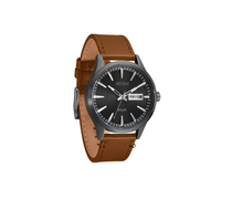Load image into Gallery viewer, Montre Nixon Sentry Solar Leather Gunmetal

