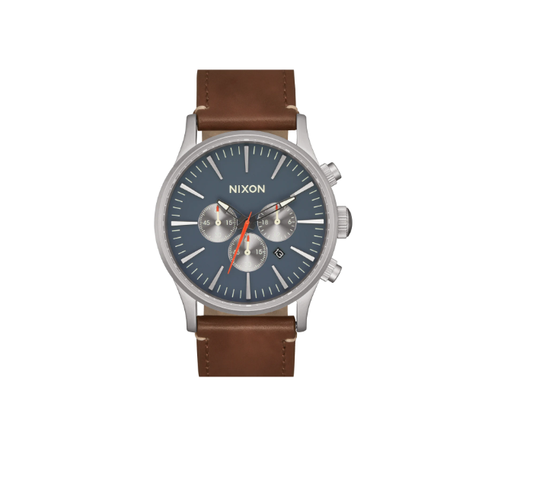 Nixon Sentry Chrono Leather Watch